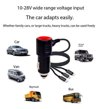 🔌 Chargeur Voiture Multifonction – Recharge Rapide ⚡