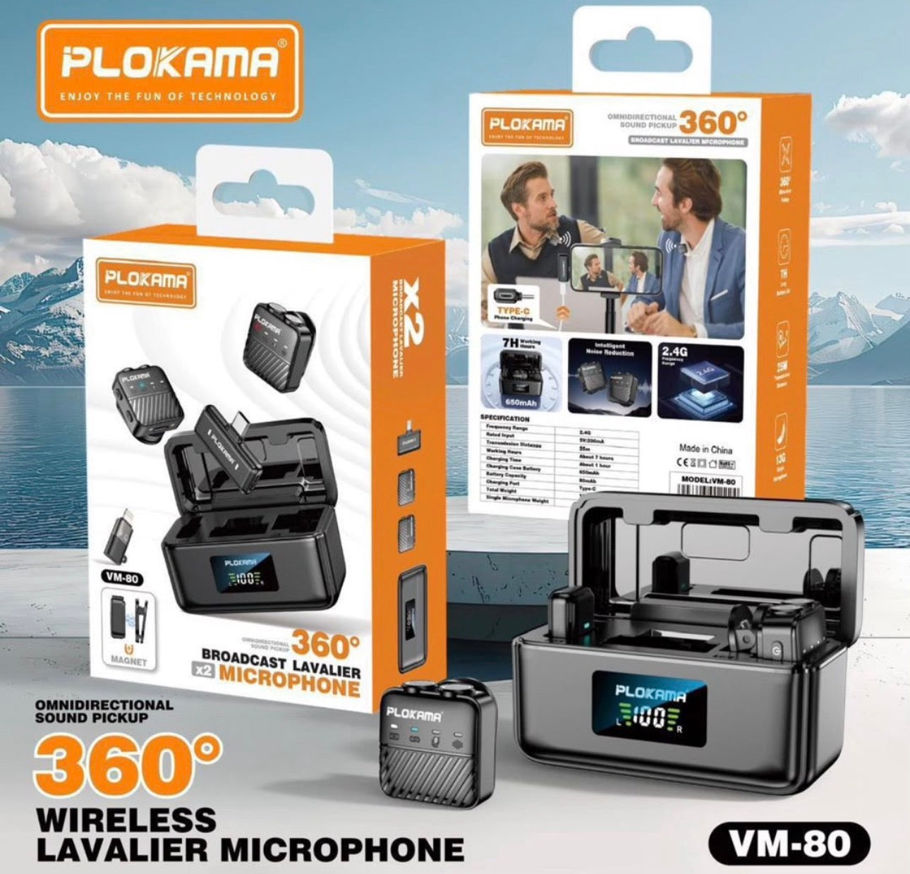 🎤 Microphone Sans Fil PLOKAMA VM-80 – Qualité audio professionnelle