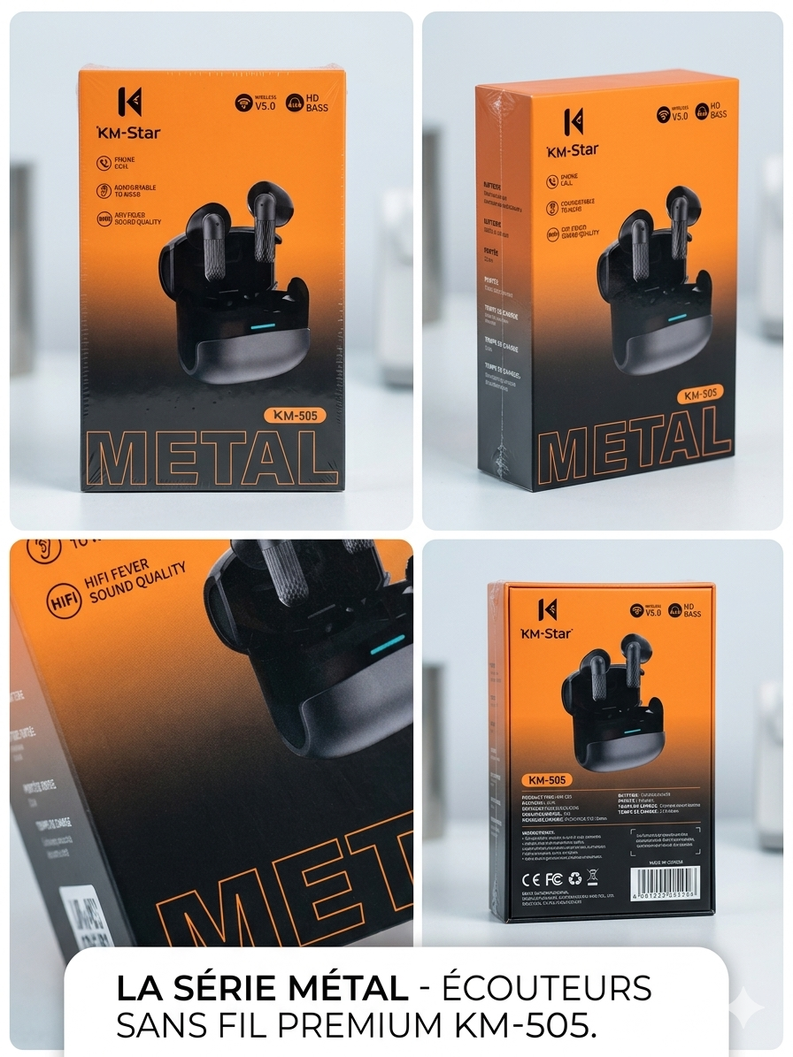 🔥 AIRPODS MÉTAL KM-505