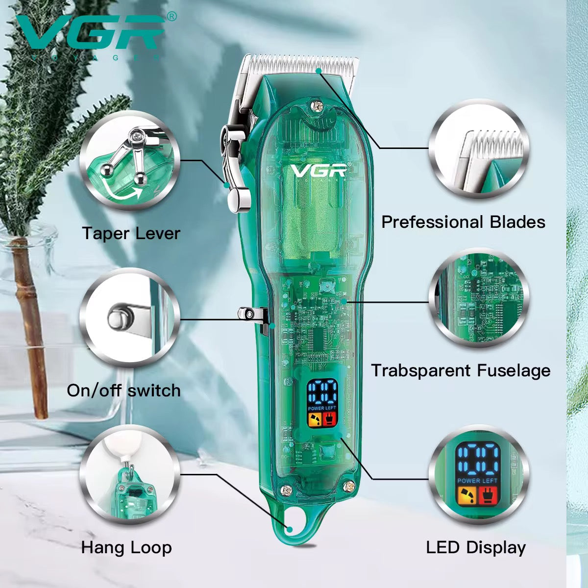 📊 YOKO YK-812 – Tondeuse Professionnelle Transparente