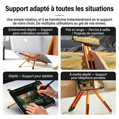 💻 Support Magnétique Elite 3-en-1 : Smartphone, Tablette & Ordinateur