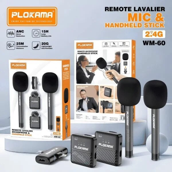 🎤 Kit Double Microphone Sans Fil PLOKAMA WM-60
