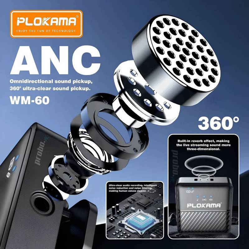 🎤 Kit Double Microphone Sans Fil PLOKAMA WM-60
