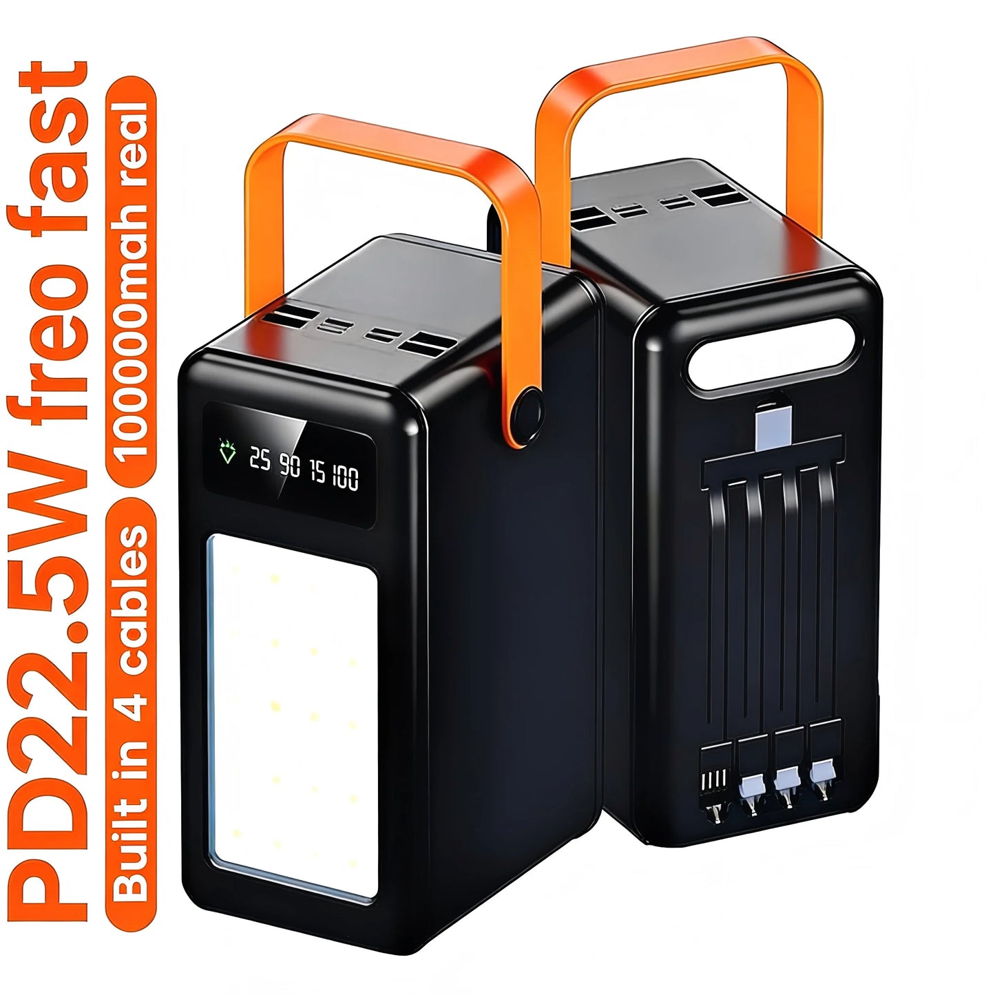 🔋 Power Bank 100000mAh – Autonomie Extrême ⚡