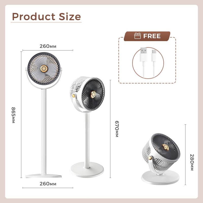 VENTILATEUR SUR PIED MODERNE – PUISSANCE & CONFORT