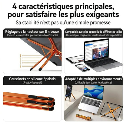 💻 Support Magnétique Elite 3-en-1 : Smartphone, Tablette & Ordinateur