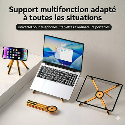 💻 Support Magnétique Elite 3-en-1 : Smartphone, Tablette & Ordinateur
