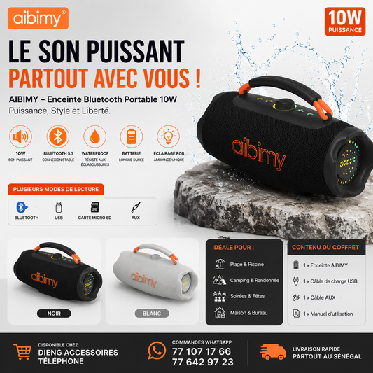 🔥🔊 AIBIMY – Enceinte Bluetooth Portable 10W