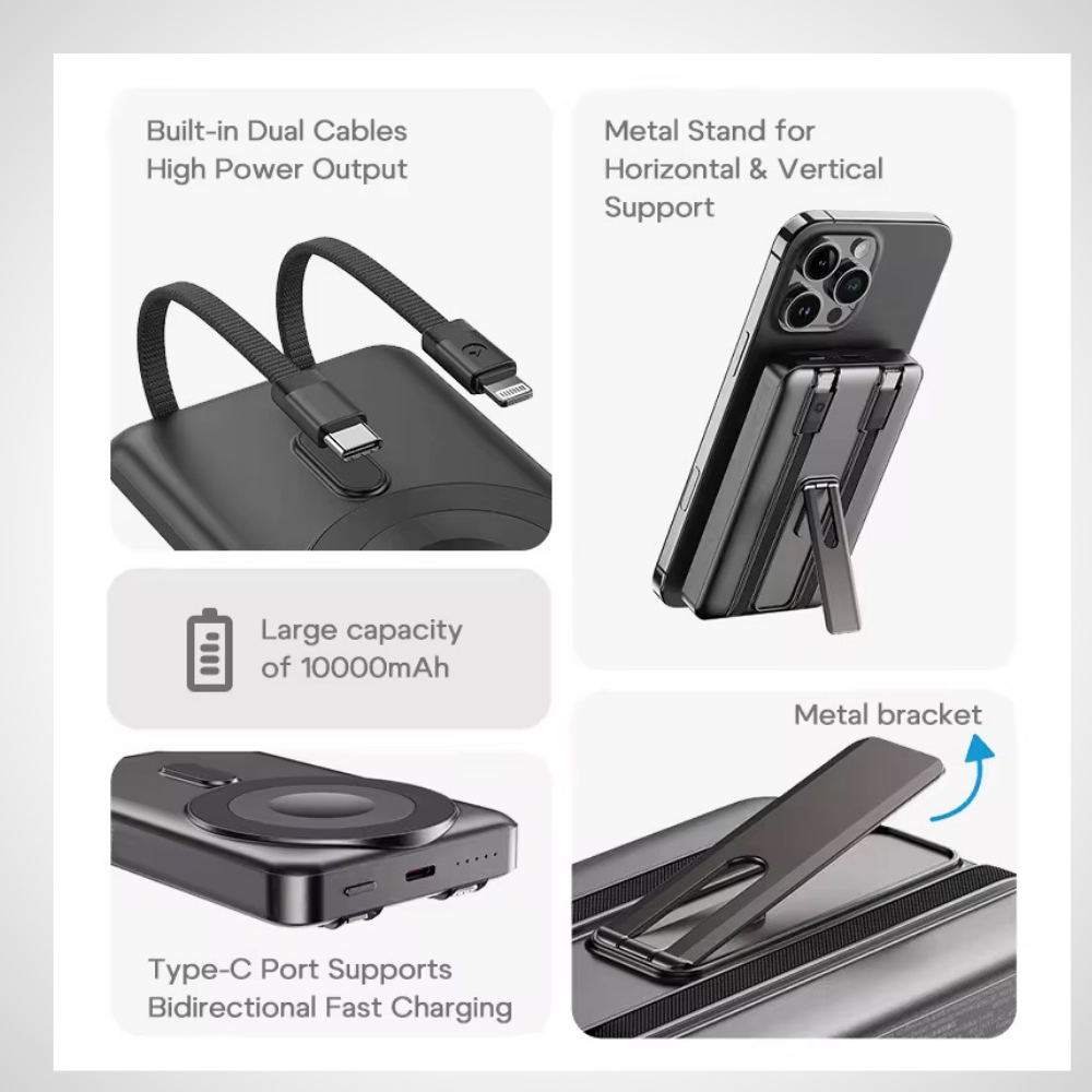 🔋 POWER BANK MAGNÉTIQUE 10 000 mAh