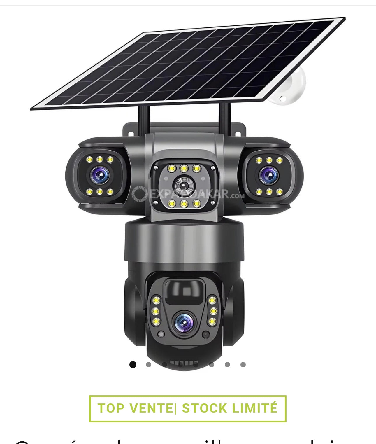 🔥 CAMÉRA DE SURVEILLANCE SOLAIRE